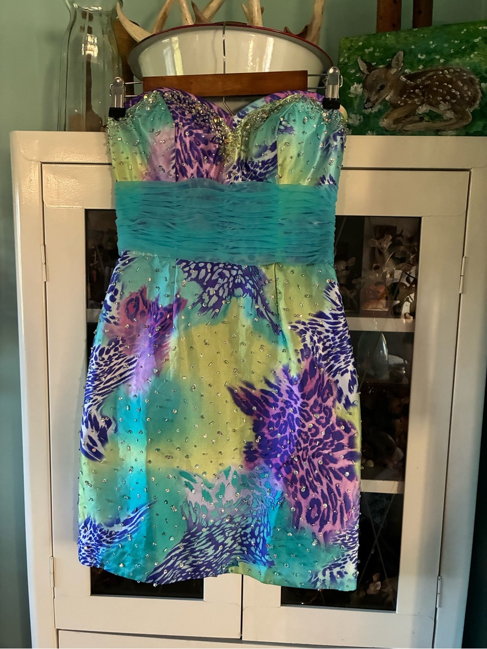 MoriLee by Madeline Gardner jr sz 3/4 Prom Dress with Ruched Waist nwt